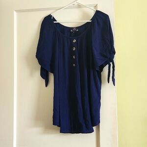 Beautiful navy blue blouse